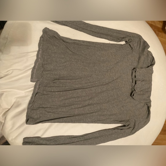 James Perse turtleneck Heather grey lightweight cotton knit size 2 - Picture 4 of 8